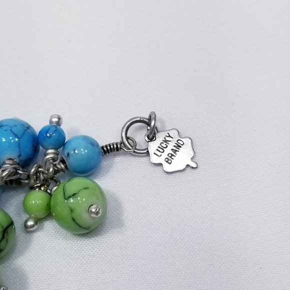 Lucky Brand Blue/Green Cluster Bead Bracelet - Picture 6 of 7